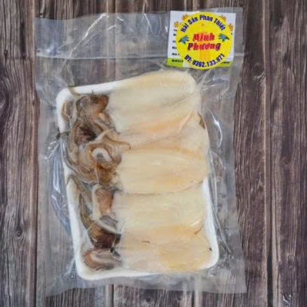 Mực lá tươi đông lột da